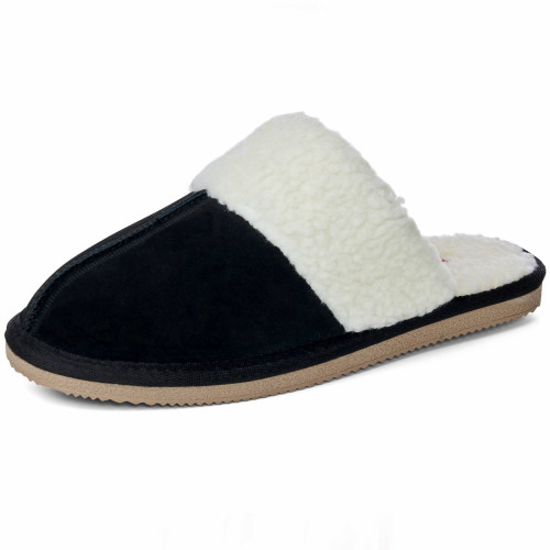 Alpine Swiss Lucy Womens Genuine Suede Memory Foam Scuff Slippers